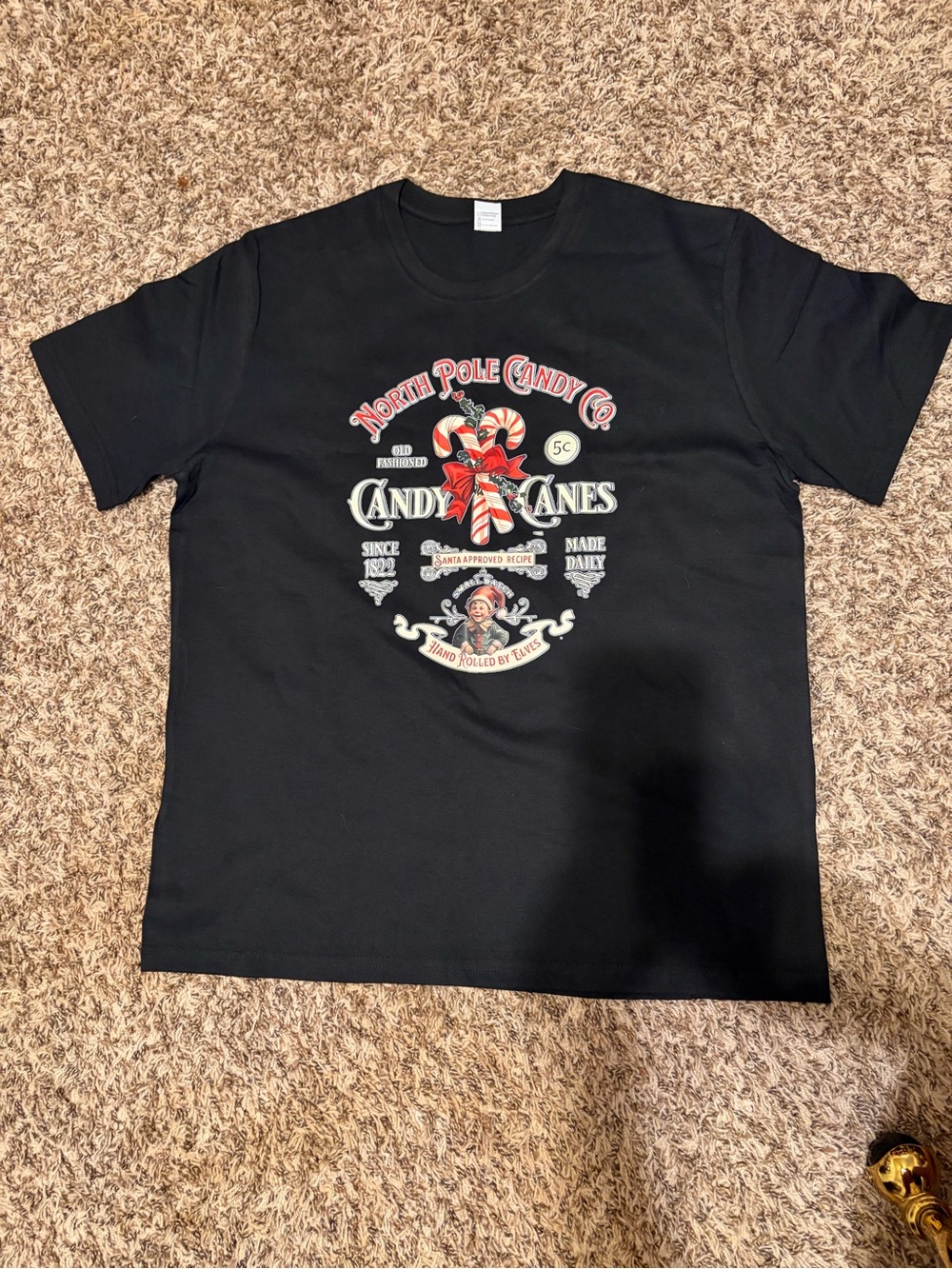 Black Women’s Candy Cane Graphic Tee - North Pole Candy Co.
